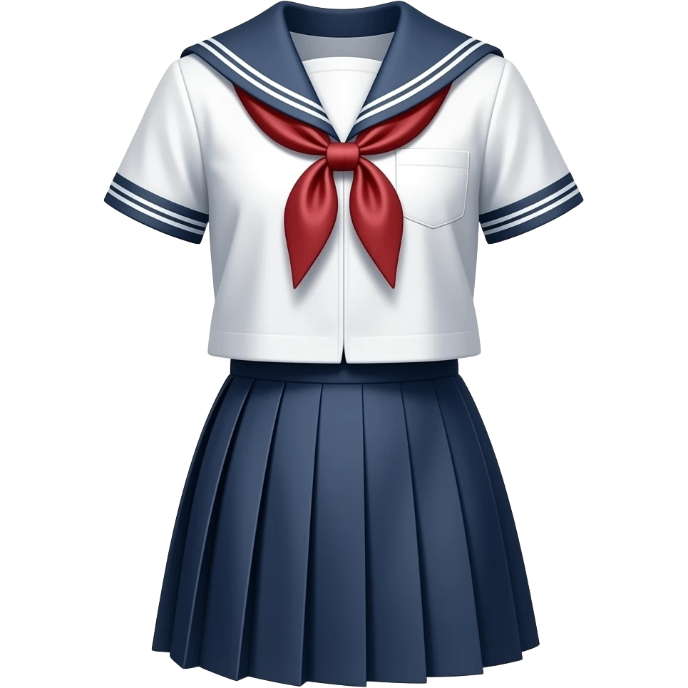 Square Japanese schools costume dress emoji