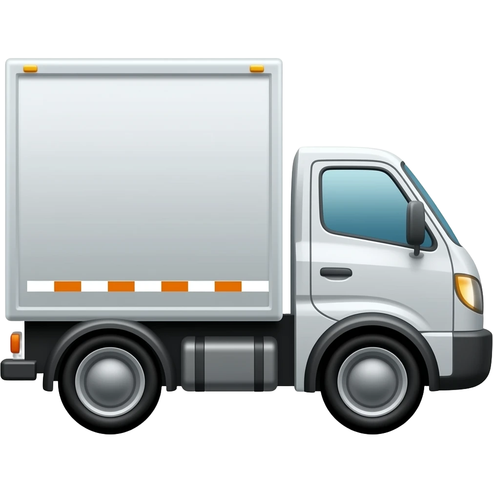 White  truck from side angle emoji