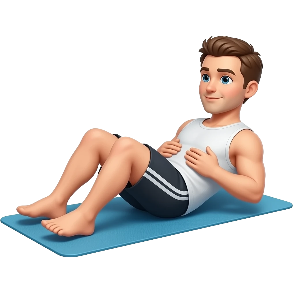 Men going abs emoji