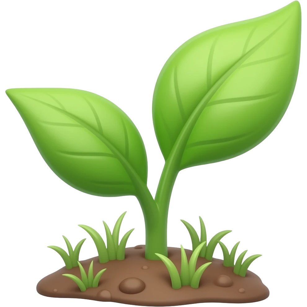growing plant shape liked arrow up emoji