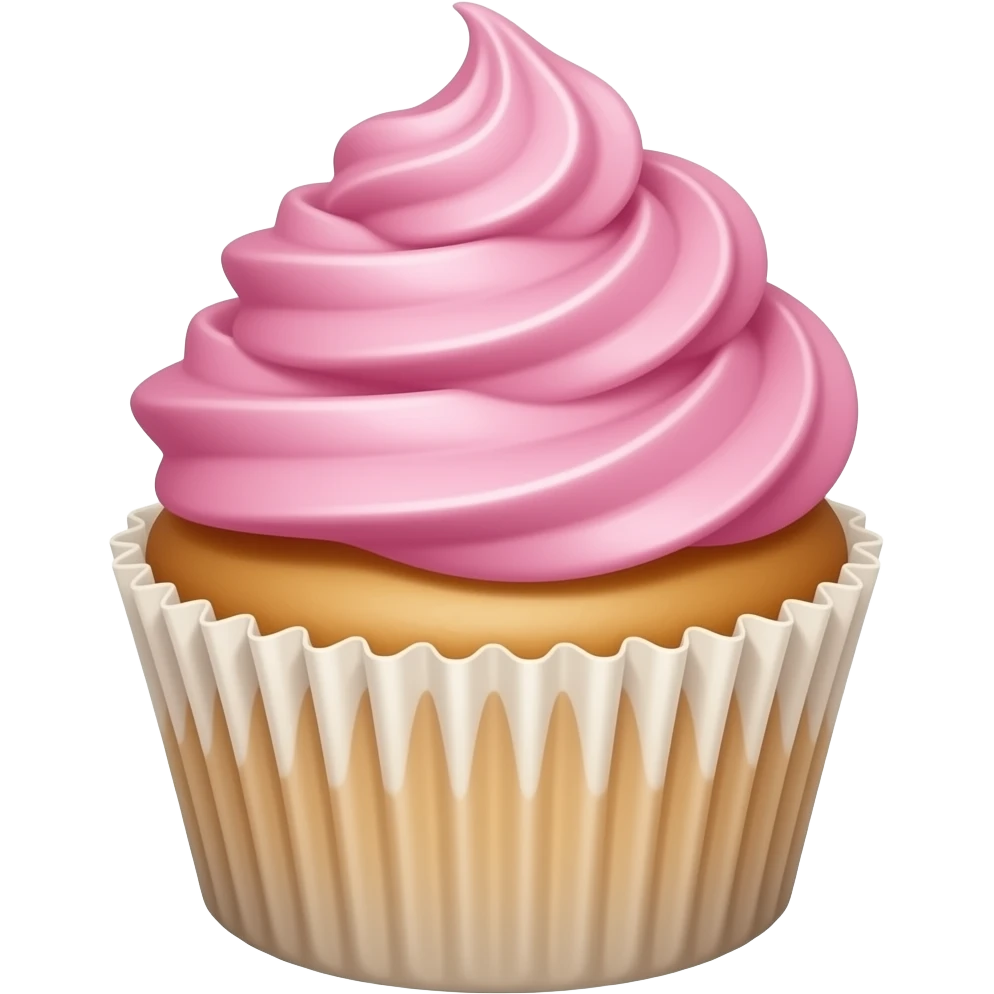 Cupcake with pink icing emoji