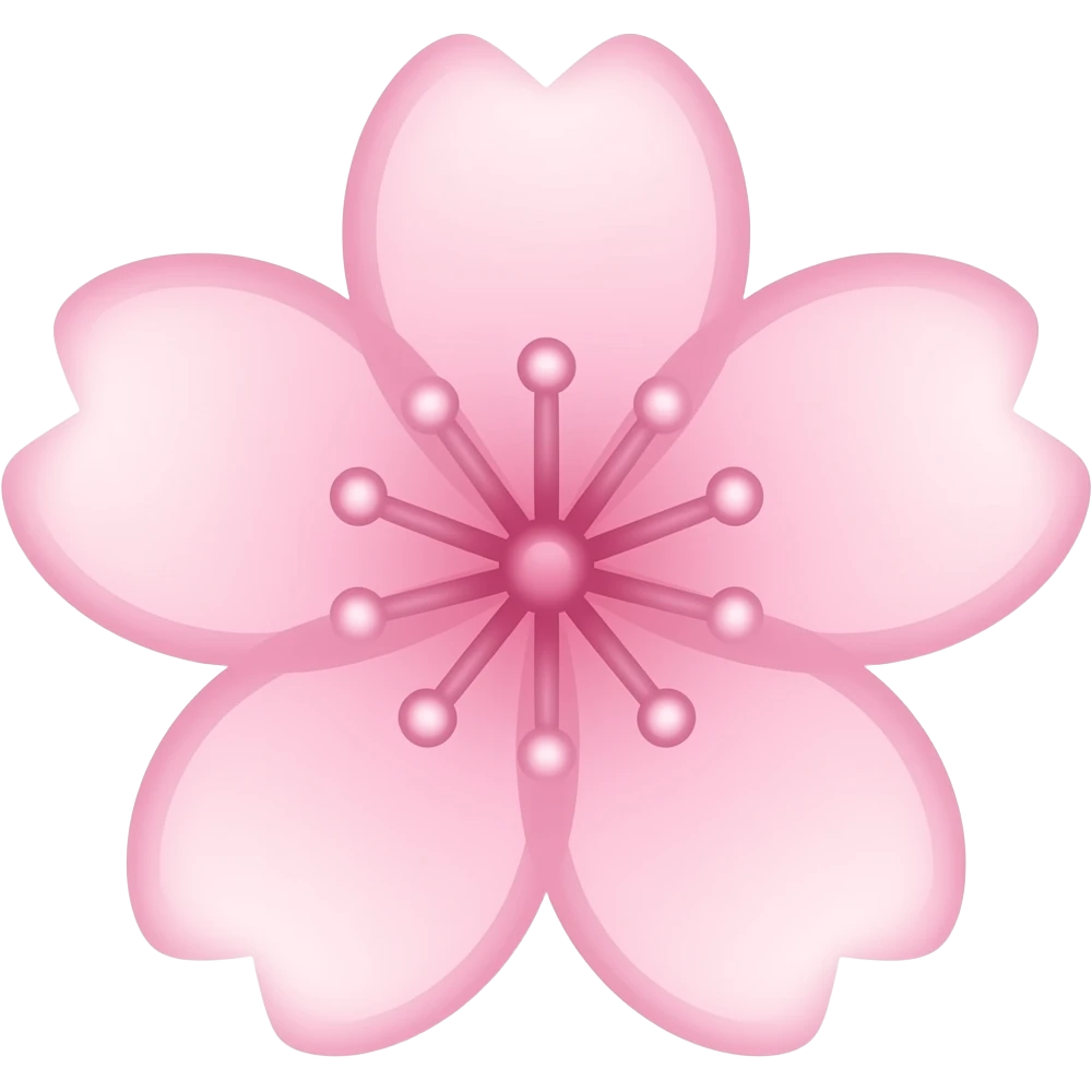 Pastel Sakura pink aesthetic deco emoji