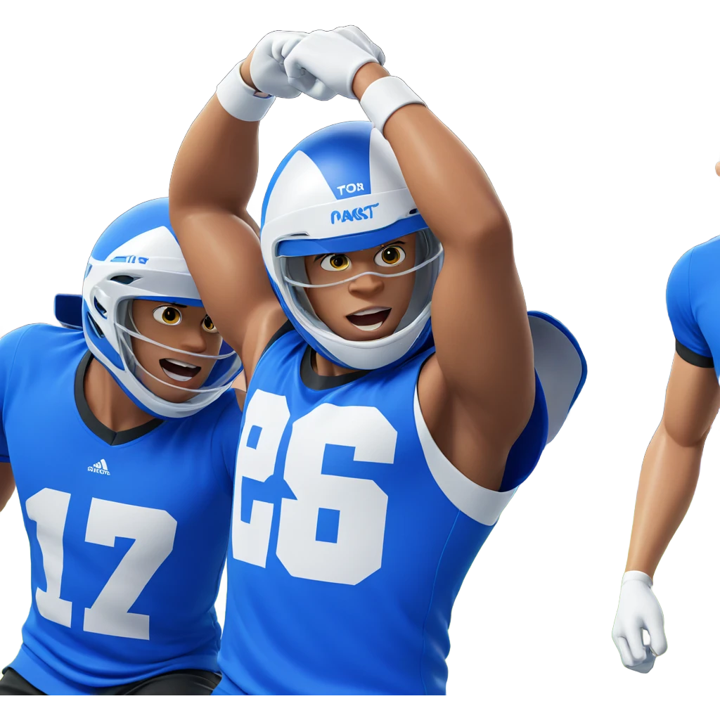 boys in sportswear at stadium emoji