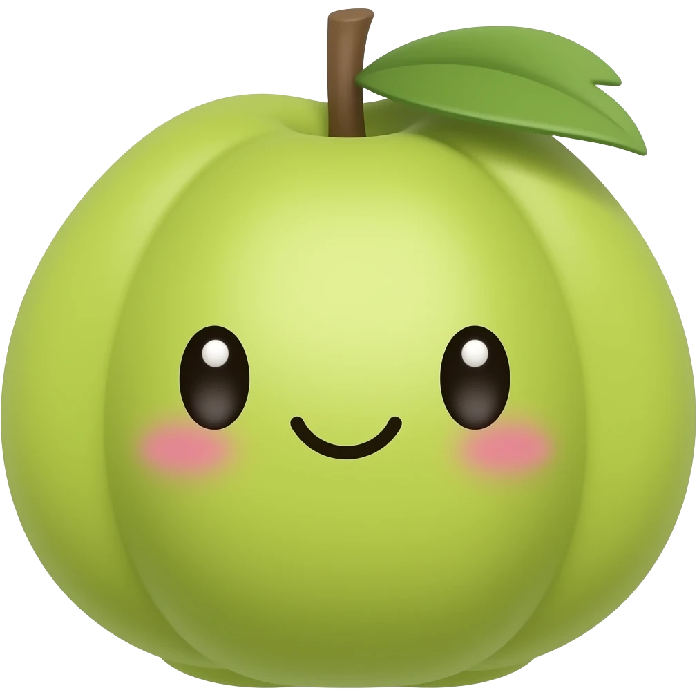 Kawaii guava emoji