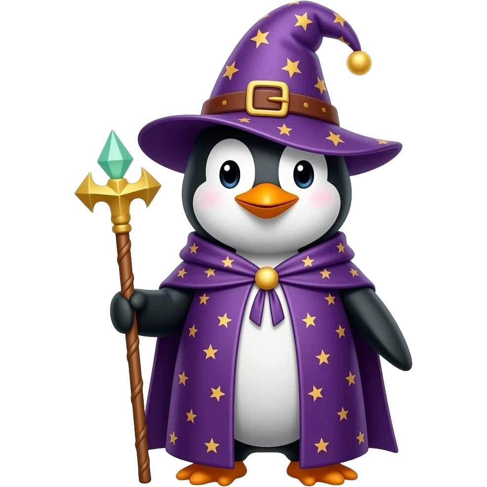 Penguin Wizard emoji
