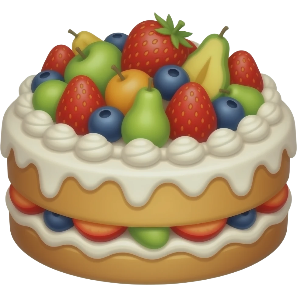 full Fruit Cake emoji