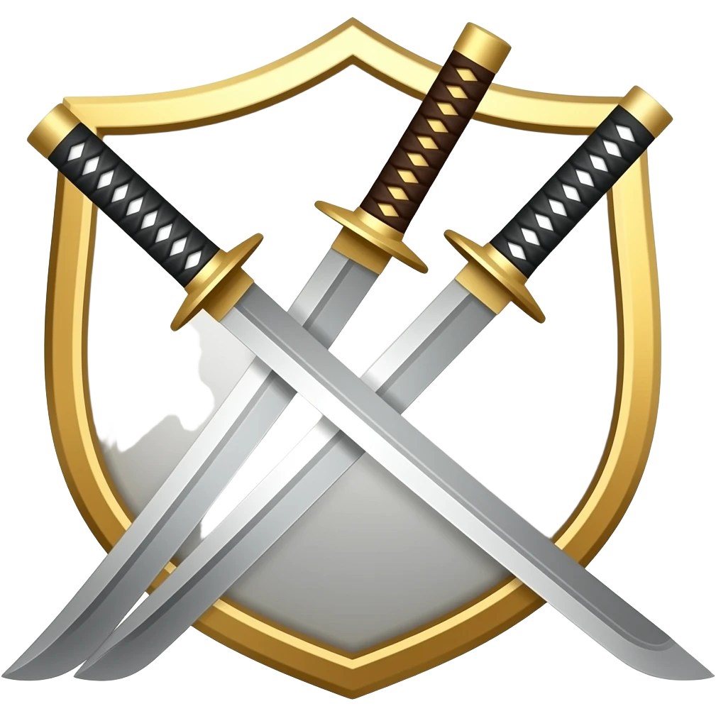 3 katanas blason emoji