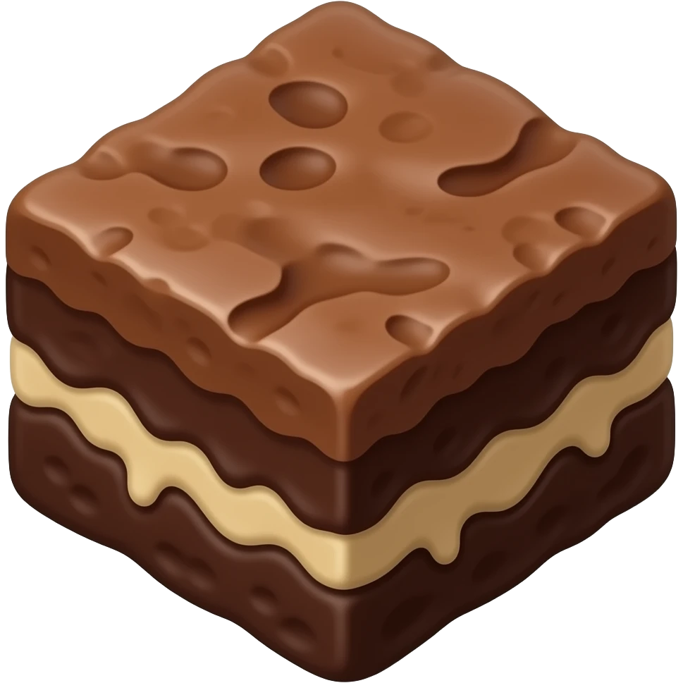 While with the chocolate is brownies emoji
