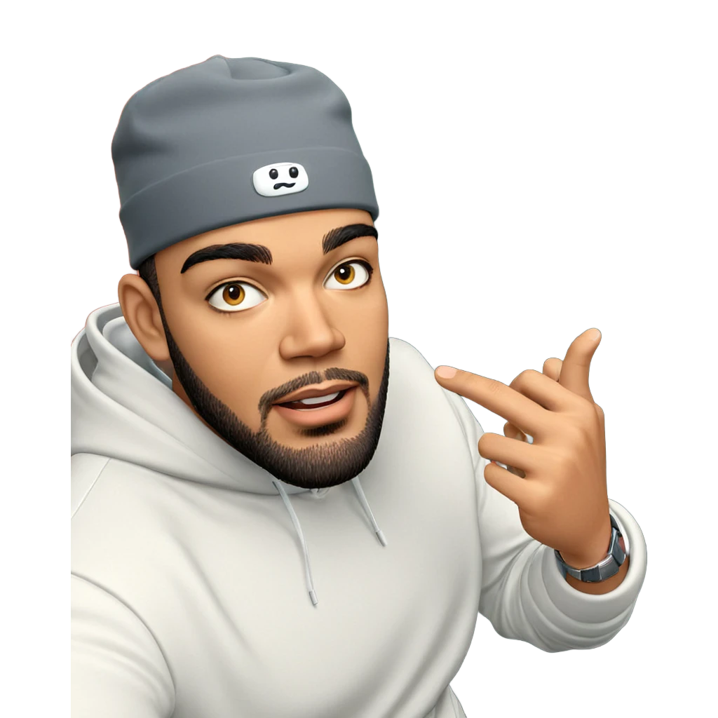 young man in stylish attire emoji