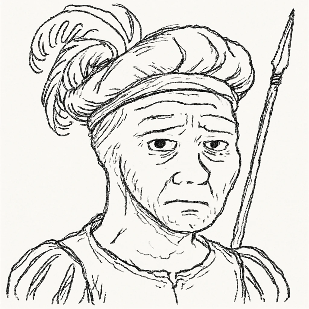 Landsknecht looking at viewer emoji