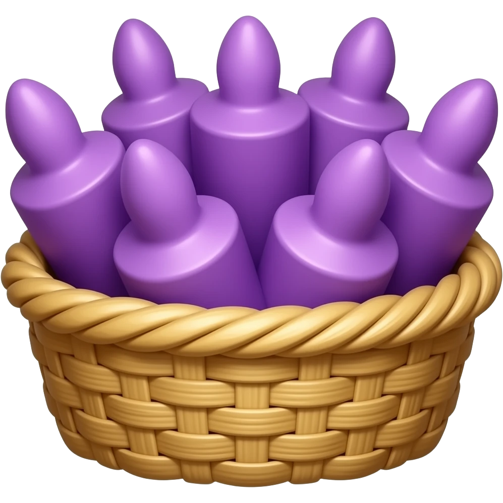 Basket of purple dildos emoji