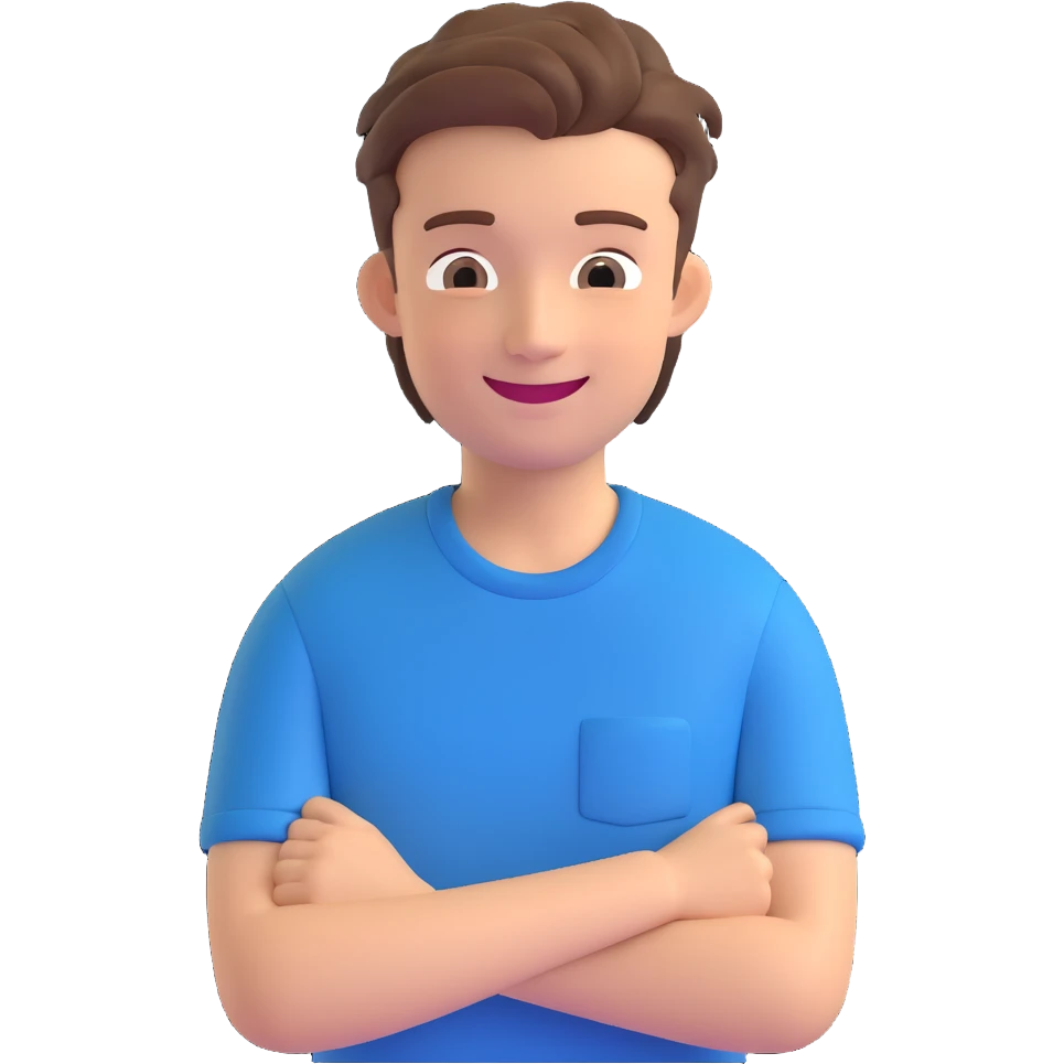 brother emoji, smiling young man, friendly expression, casual hairstyle, vibrant colors, isolated on white background emoji