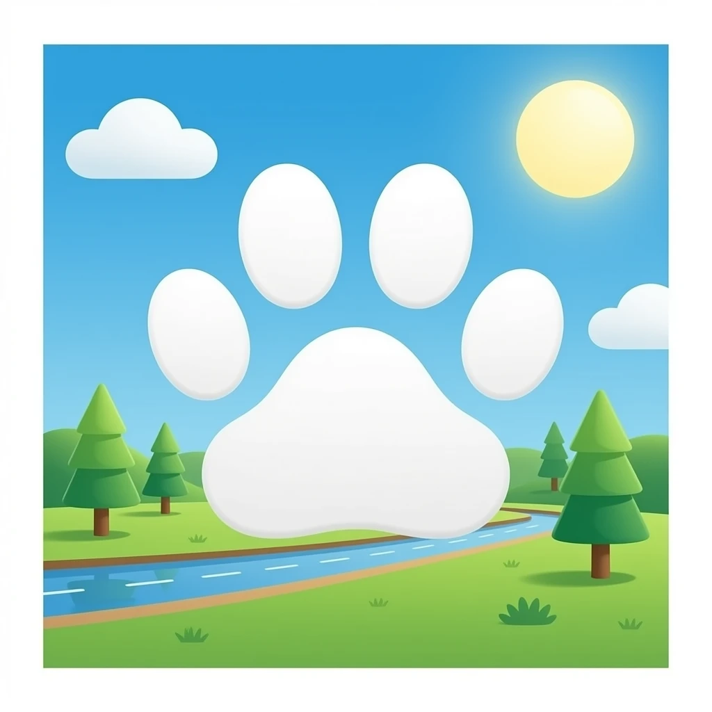 vet clinic with a paw sign emoji