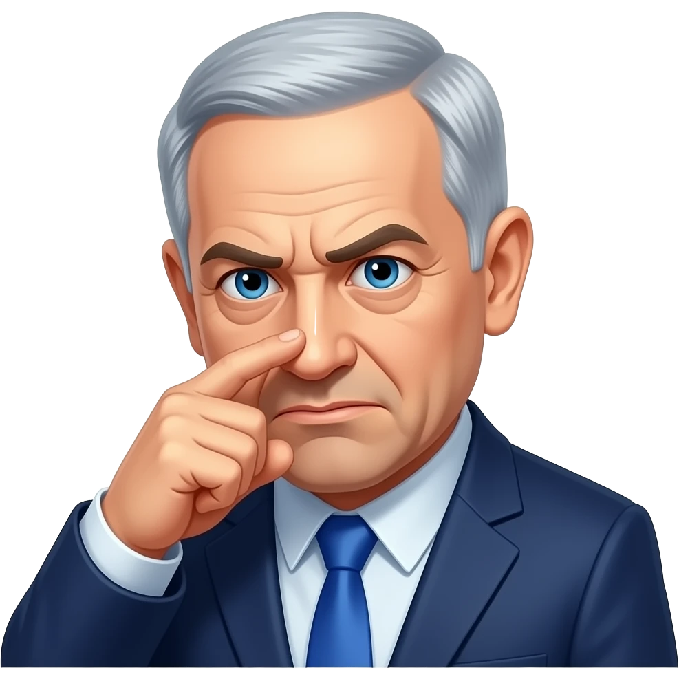 benjamin netanyahu doesnt like castlevania while pinching his nose emoji