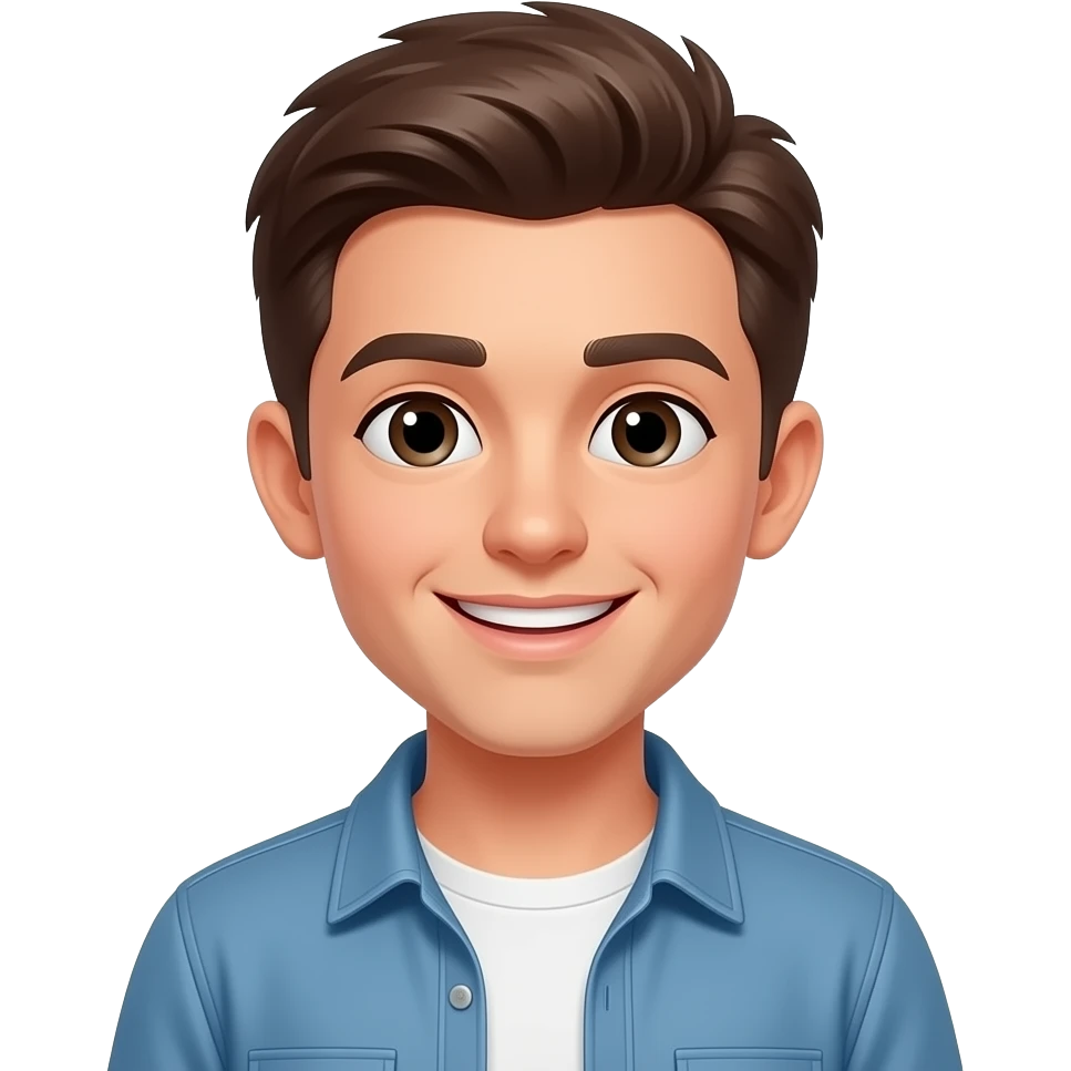 pretty boy happy young hansome emoji