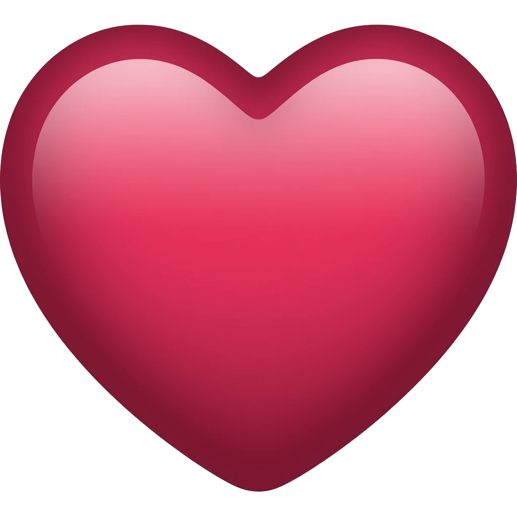 corazón color burdeo emoji