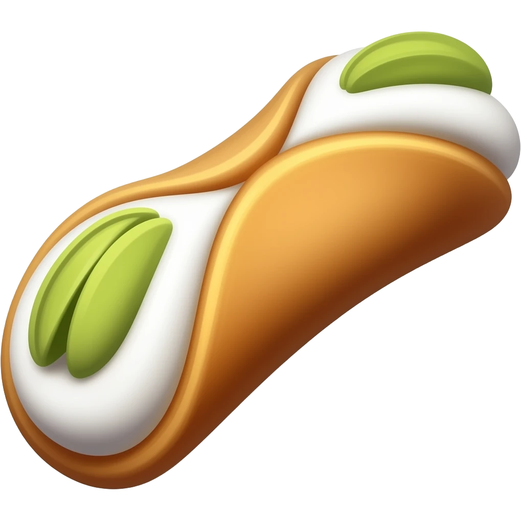 cannolo siciliano crema bianca pistachio emoji