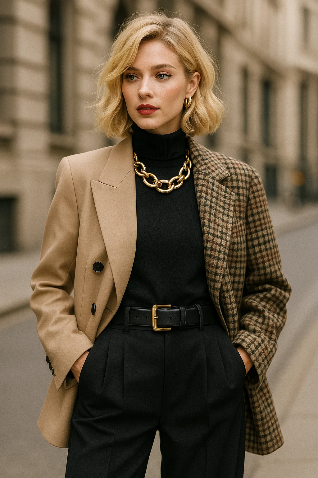 a lady with blond hair, distinct style 5 emoji