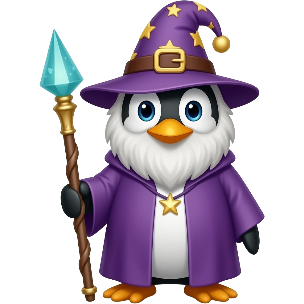 Penguin Wizard emoji