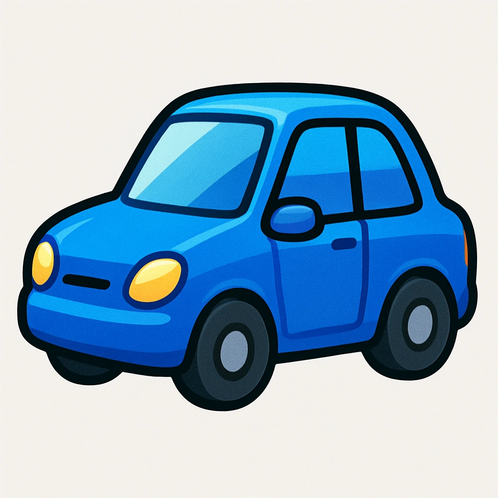 blue car emoji emoji