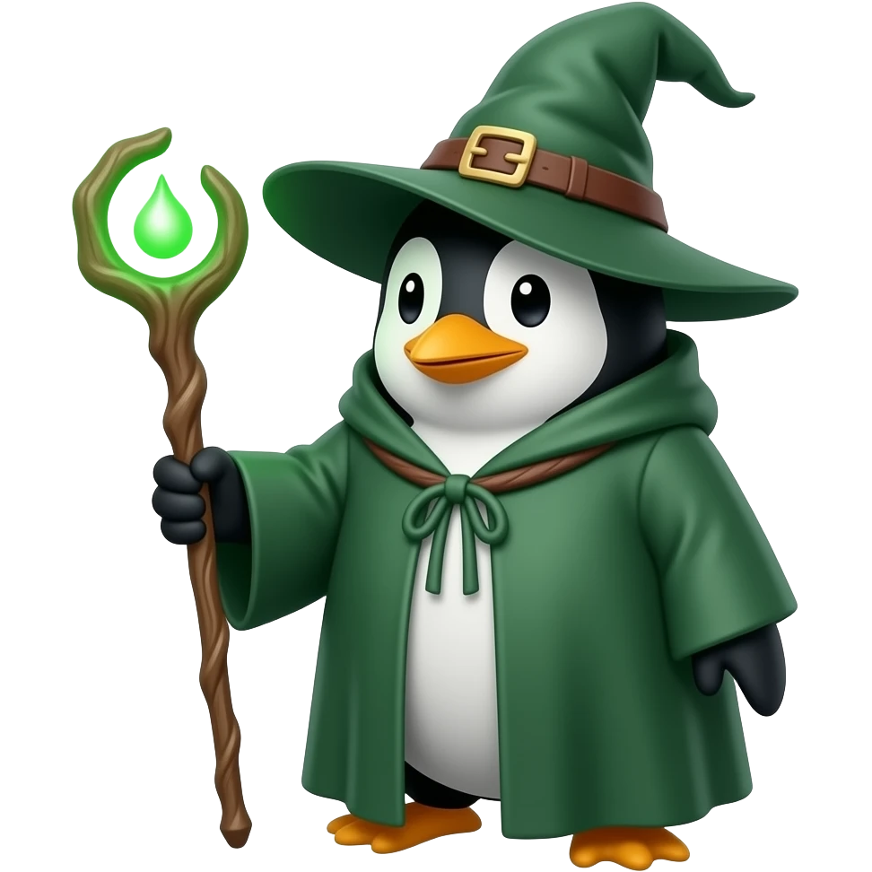Penguin Wizard emoji