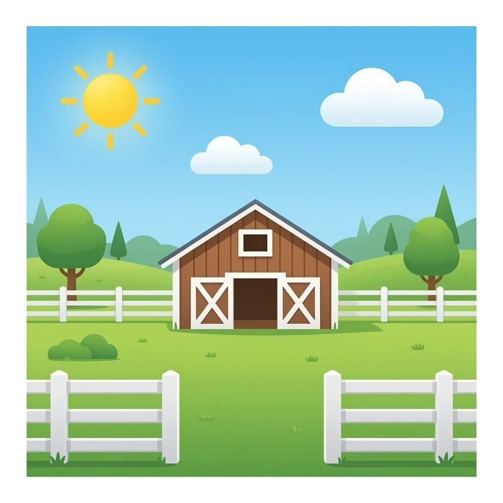 emty stable, without horses emoji