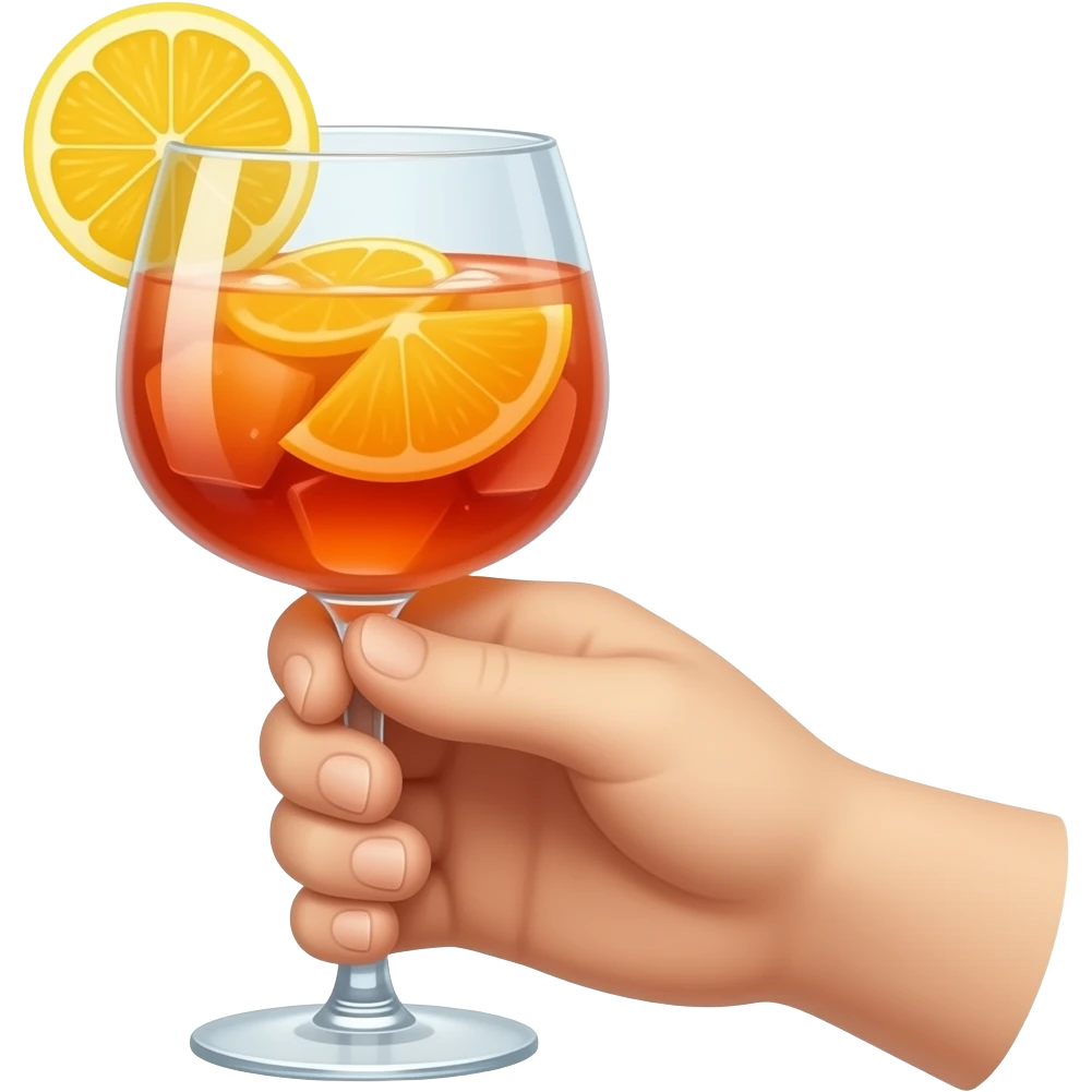 aperol spritz hand emoji