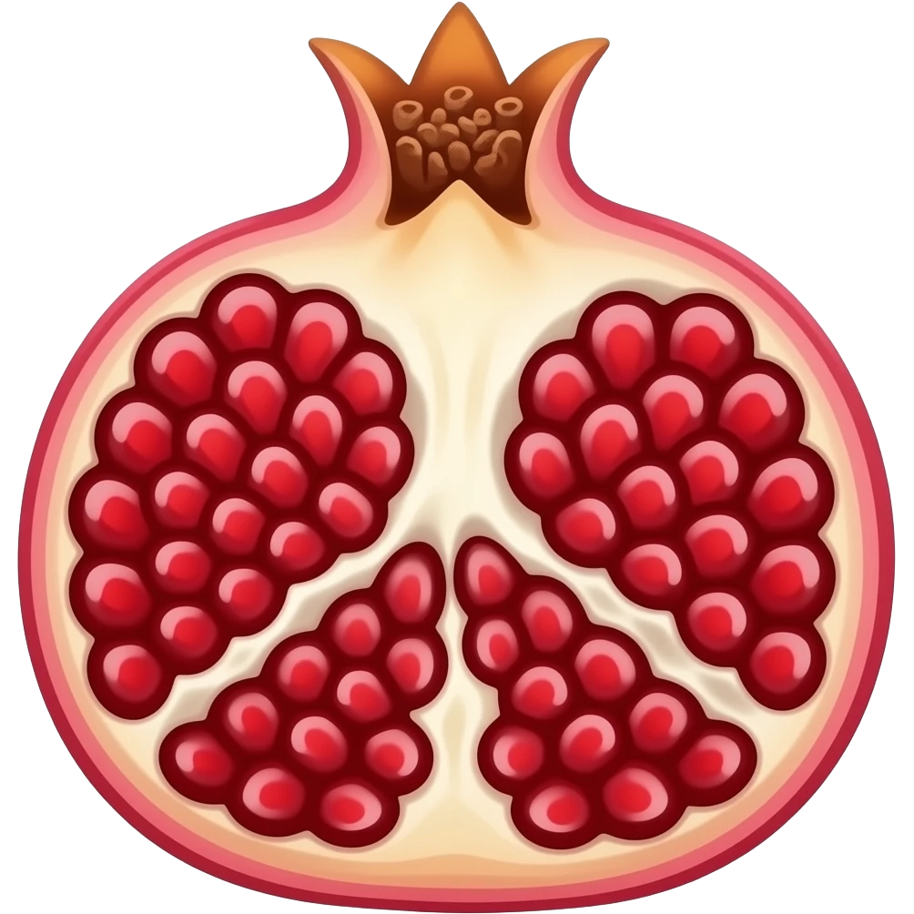 Peeled pomegranate emoji
