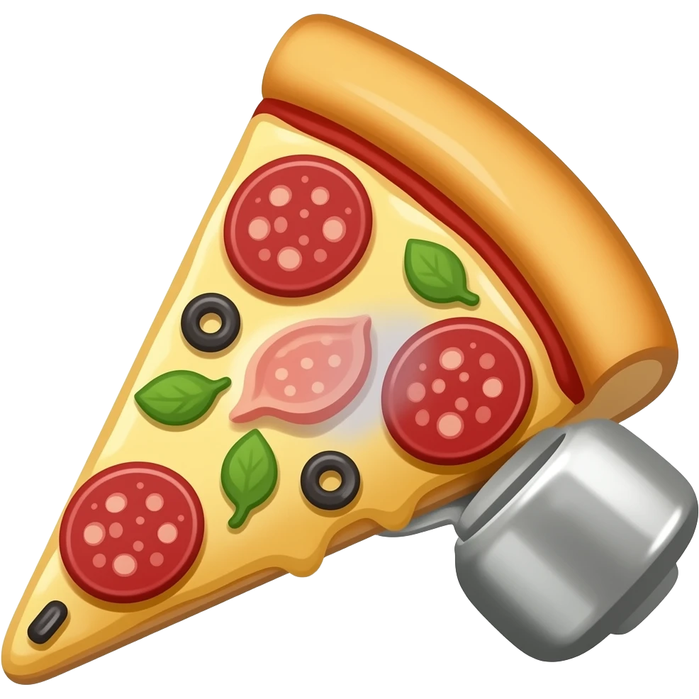 Shaped wolf pizza emoji