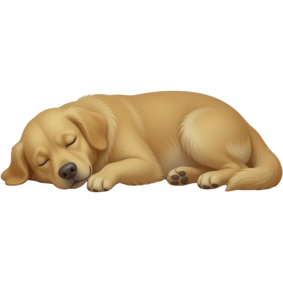 two golden retrievers sleeping on the wooden floor emoji