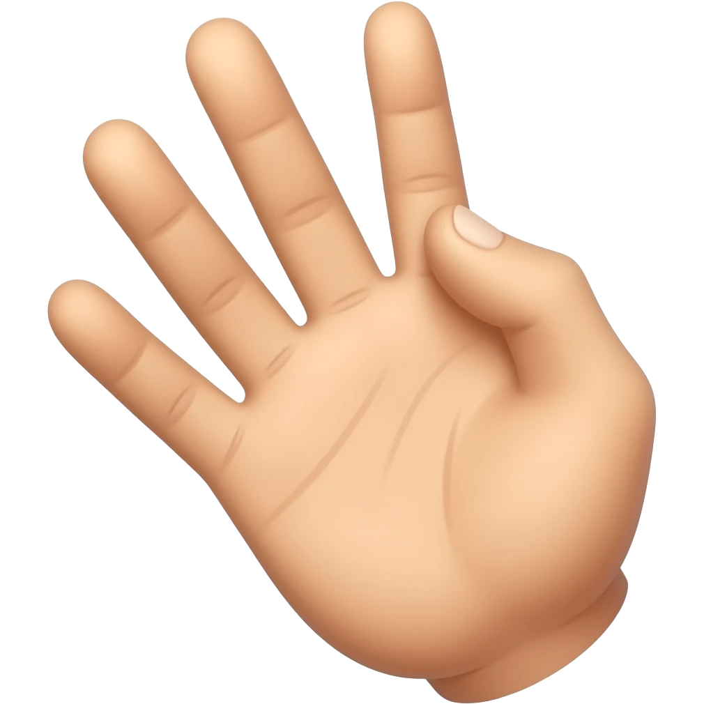 Open hand turned left side emoji