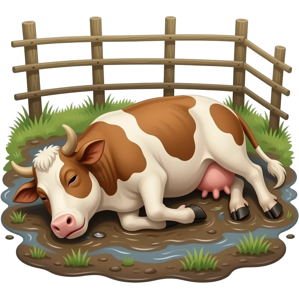 Sick and dying livestock emoji