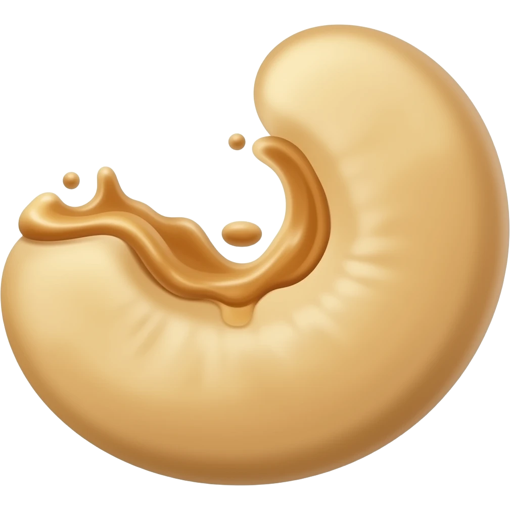 cashew nut turning into nut butter emoji