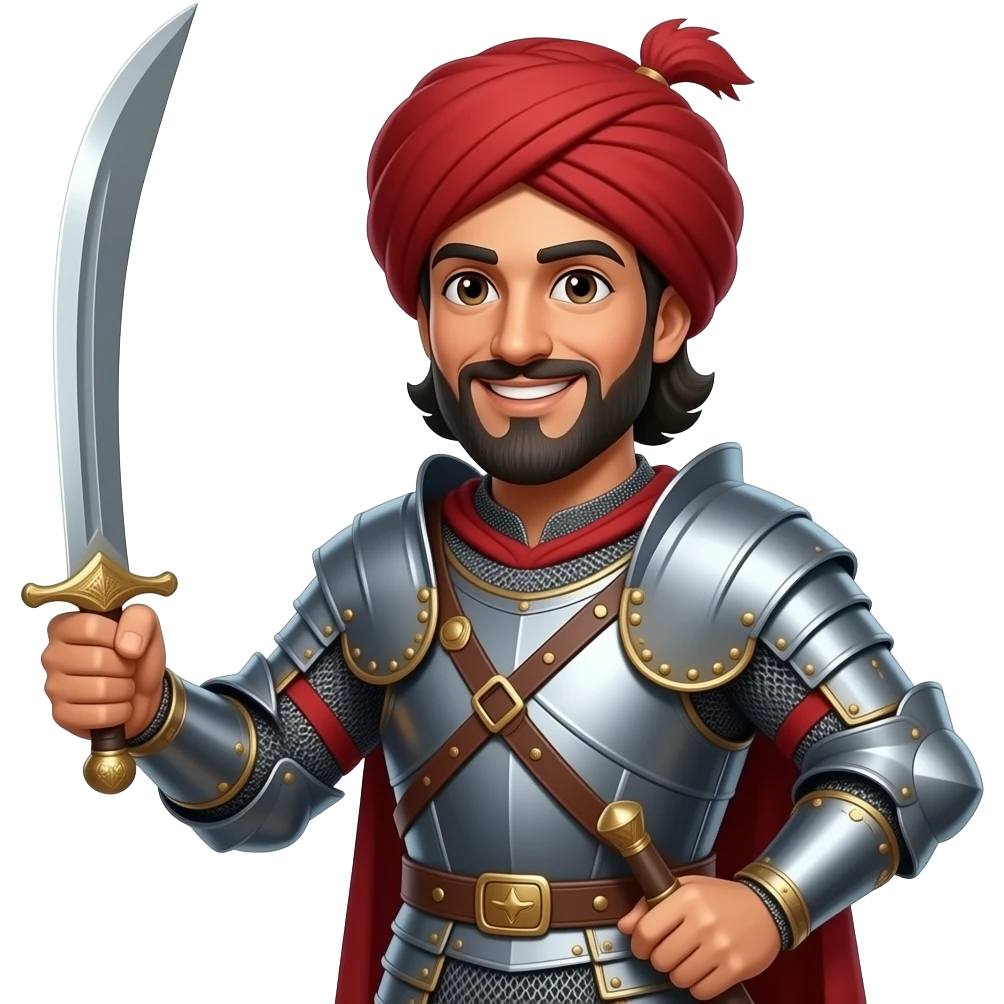 Make emoji image of Mamluk warrior as iOS emoji style emoji