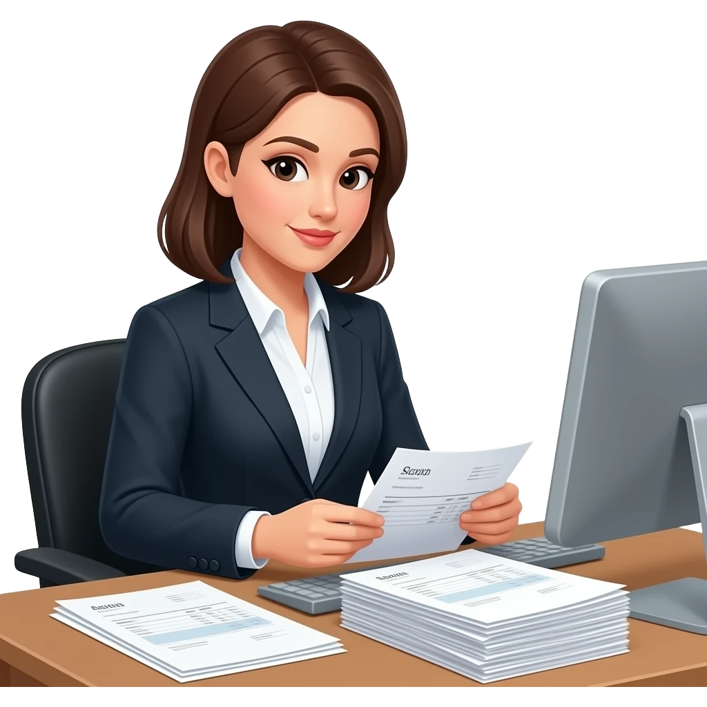 woman gathering accounts payable emoji