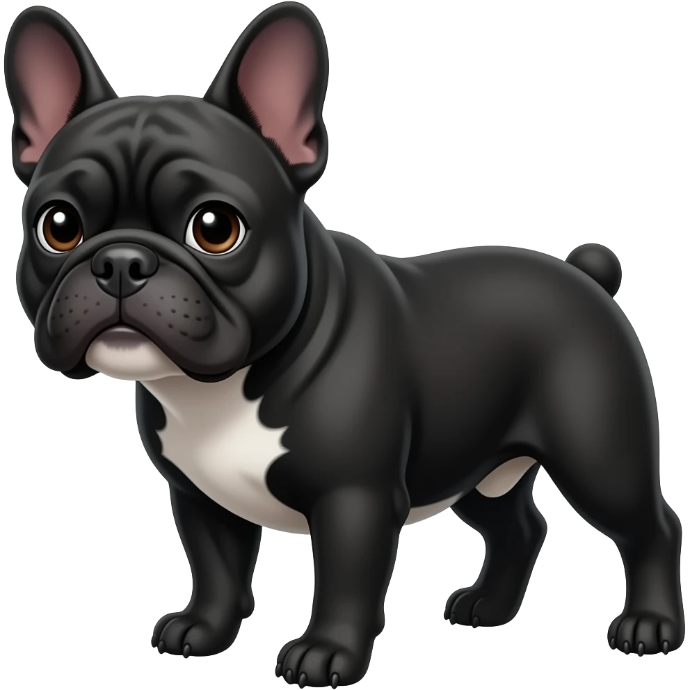 black small bulldog emoji