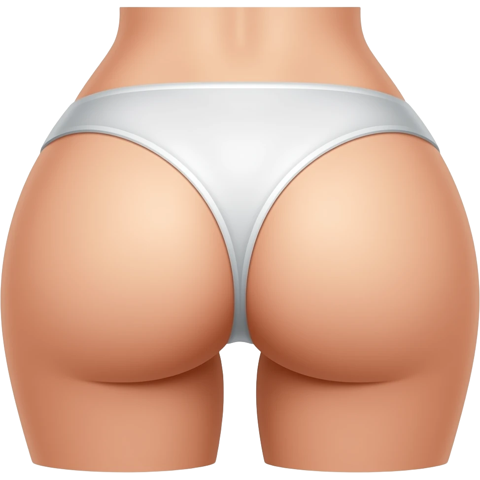 An emoji showing its butt cheeks emoji