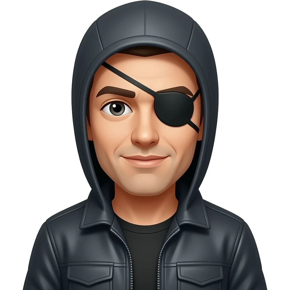a robber ith black eye patch emoji