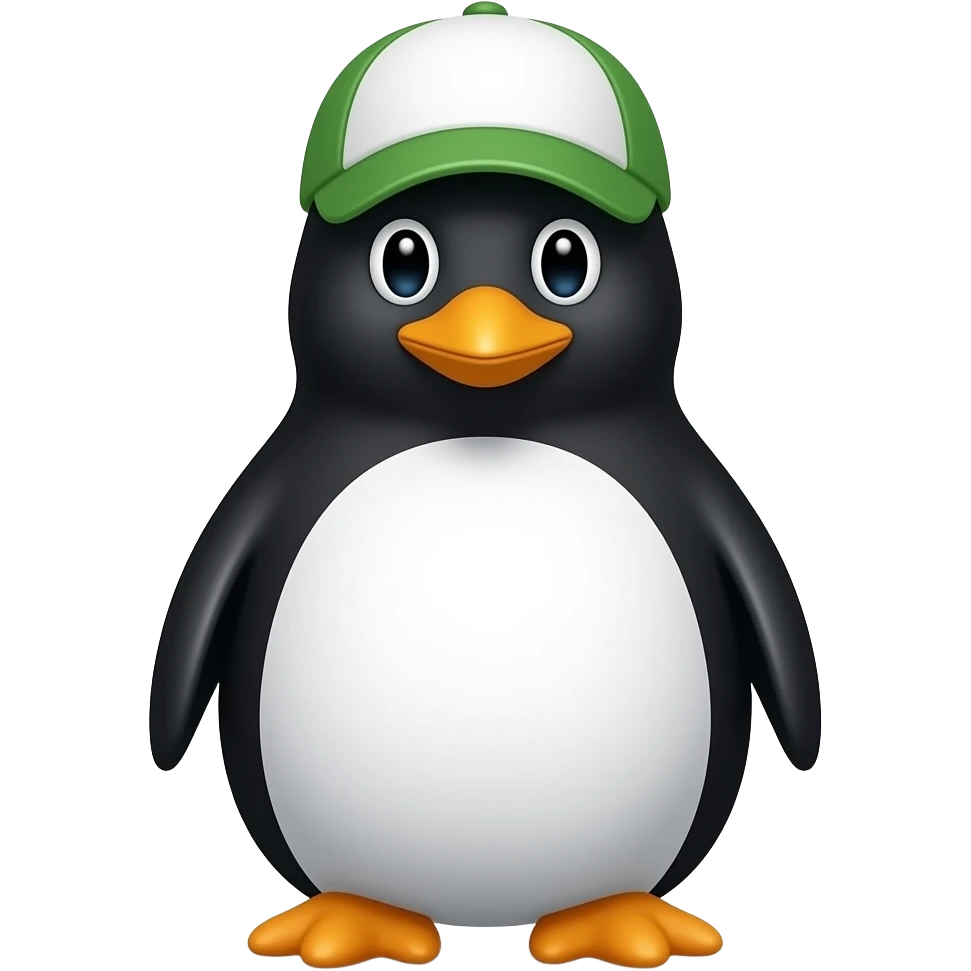 penguin in a cap emoji