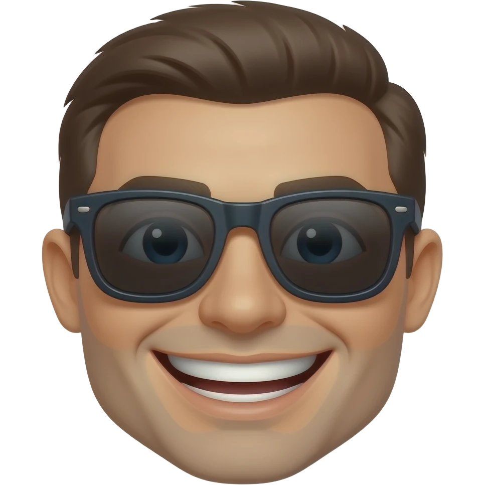 biG SMILE WITH SUNGLASSES emoji