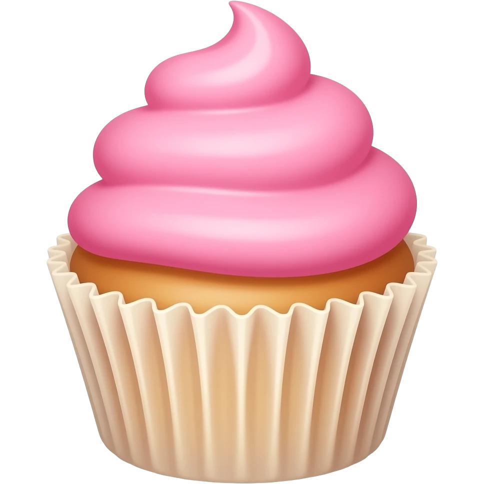 Cupcake with pink icing emoji