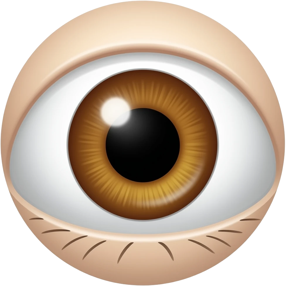 Just one brown eye emoji