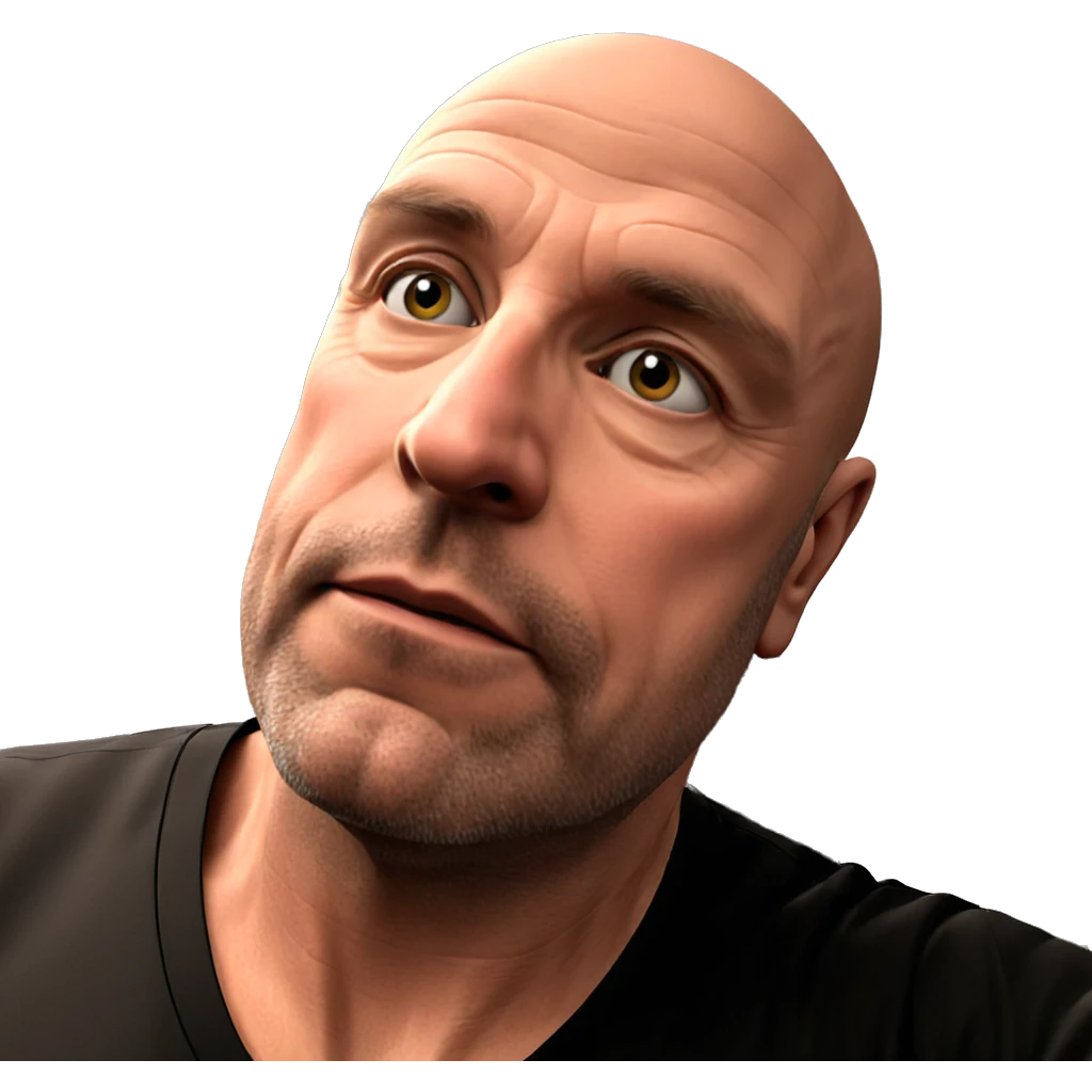 bald man in black shirt emoji