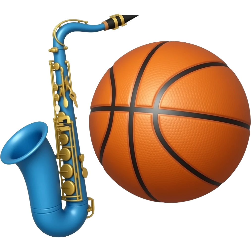Blue Basketball Saxophone 🎷 💙 🏀 emoji