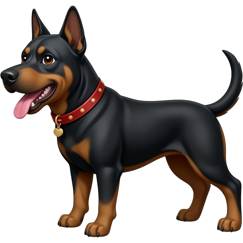 make a black evil dog emoji