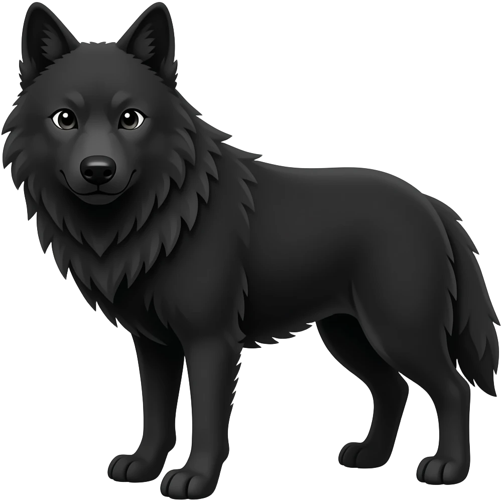 Lobo negro emoji