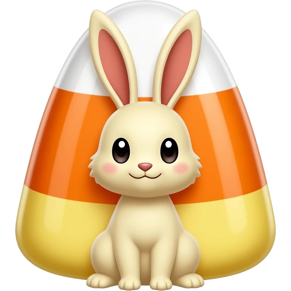 Candy corn Bunny fluffy pokemon in my full body emoji
