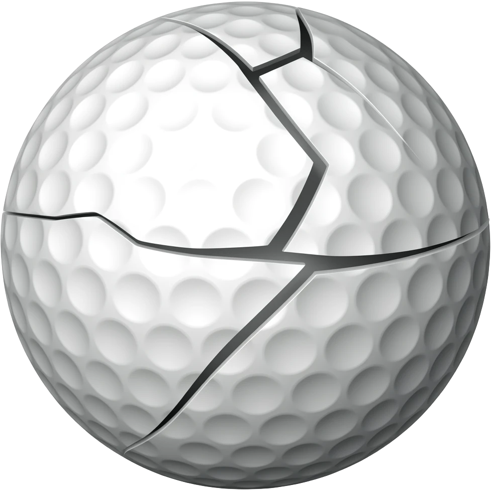 broken golf ball emoji