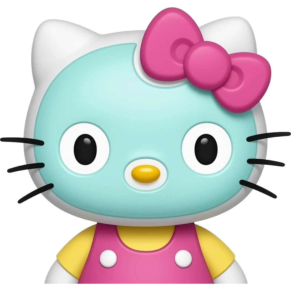 Hello Kitty wearing a face pack emoji