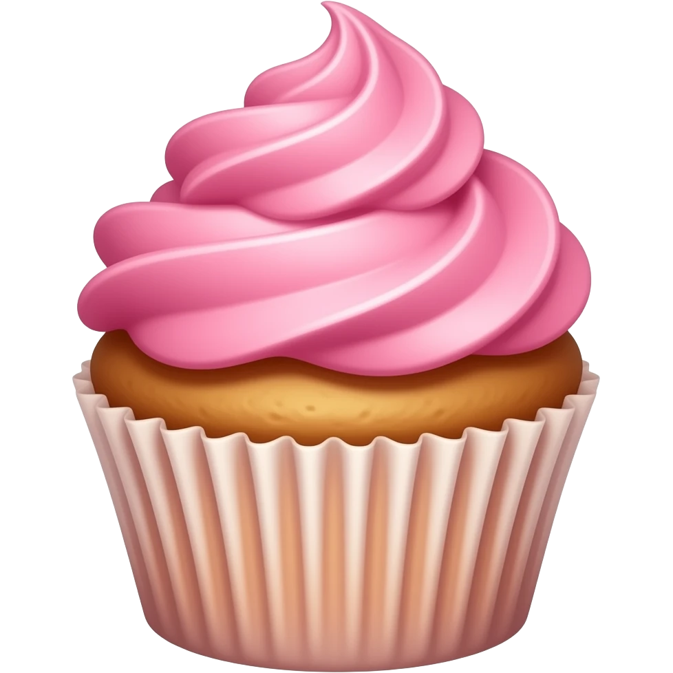 Cupcake with pink icing emoji